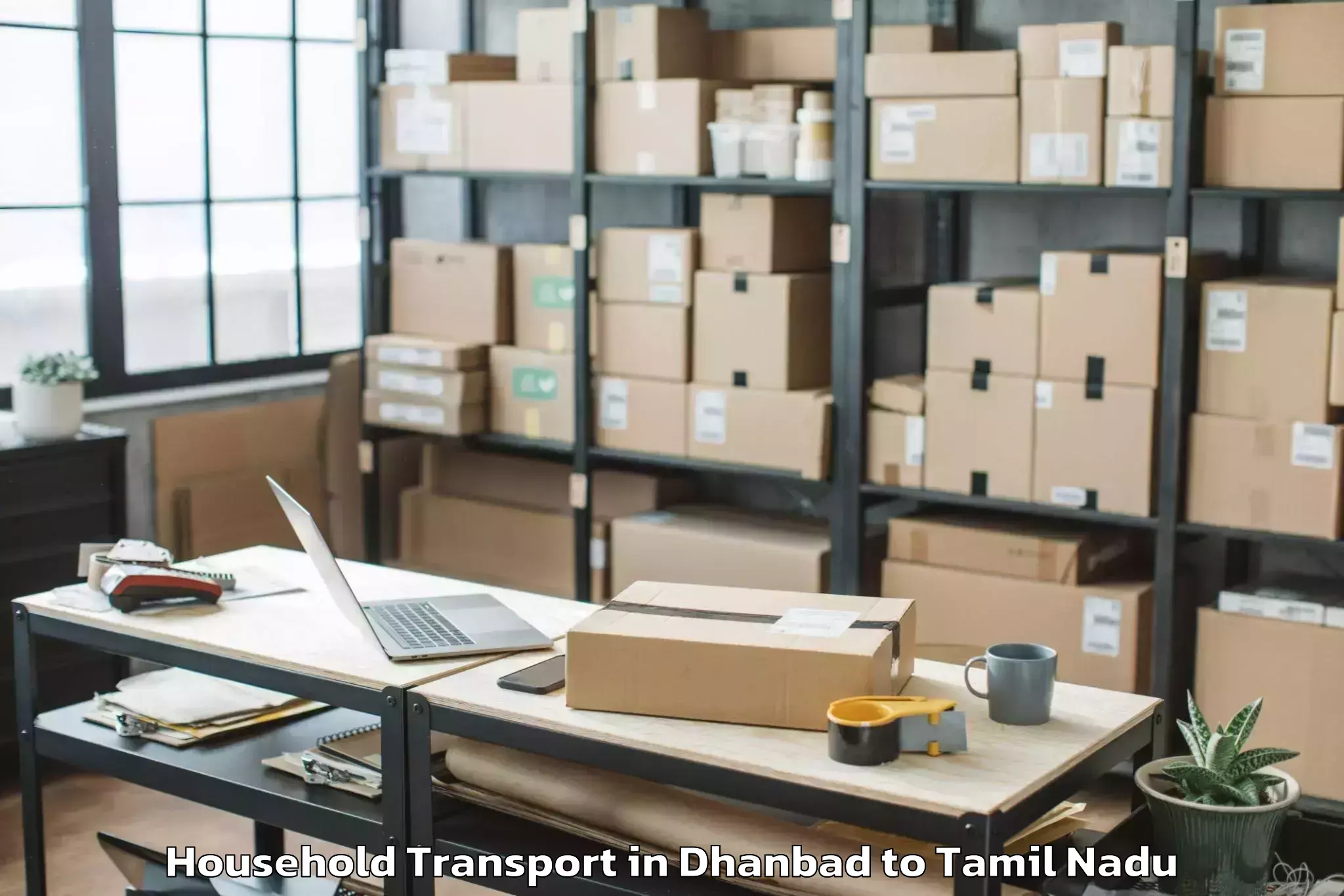 Trusted Dhanbad to Ambur Household Transport